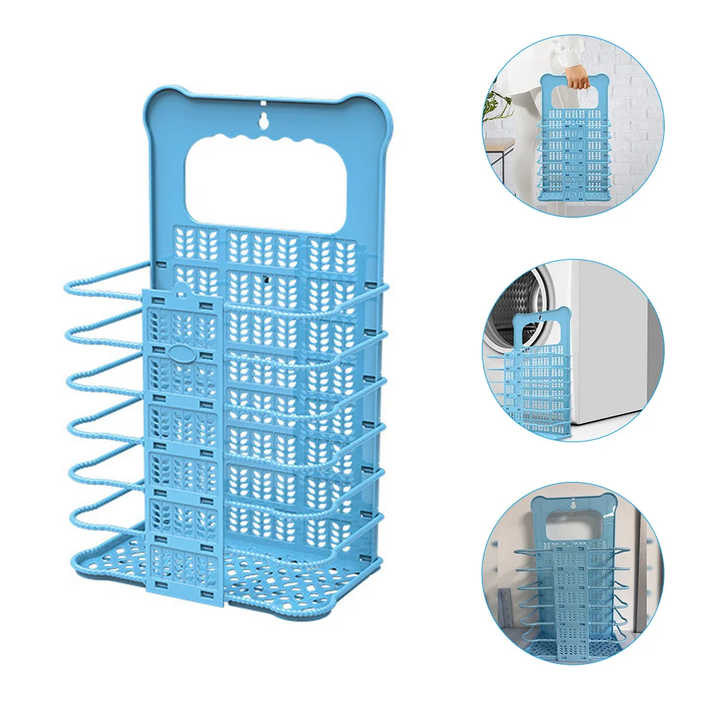 

Collapsible Basket Storage Dirty Cloth Folding Hamper Hampers Clothing Clothes Wall Bathroom Container Plastic Organizer