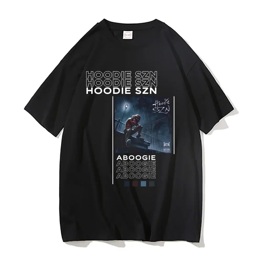 Фото Футболка Rapper A Boogie Wit Da С Капюшоном Szn графическая Летняя мужская Повседневная футболка оверсайз Мужская Женская Винтажная футболка в стиле хип-хоп №1