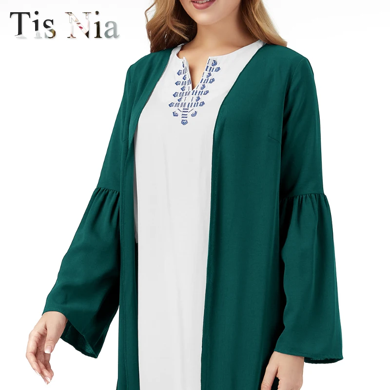 Muslim Long Skirt Ramadan Ladies Chiffon Turkey Islamic Morocco Kaftan Dubai Abaya Jeraba Cardigan Robe Turban Kimono XL women'