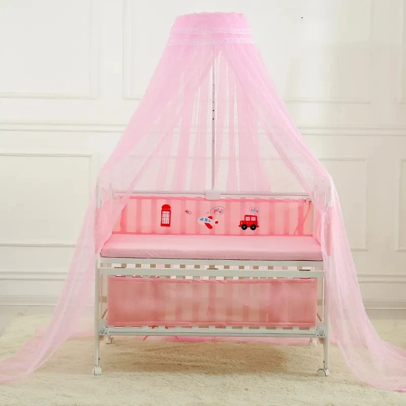Foldable Clamp Bed Style Crib Mosquito Nets Baby Kids Bed 5 Gears Free Lift Mosquito Nets Cover Encrypted Mesh Mosquito Net