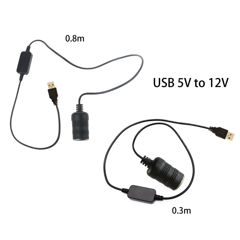 

5V 3A USB to 12V CigaretteLighter Socket USB Male to Female CigaretteLighter Converter for Car Electronic Equipment