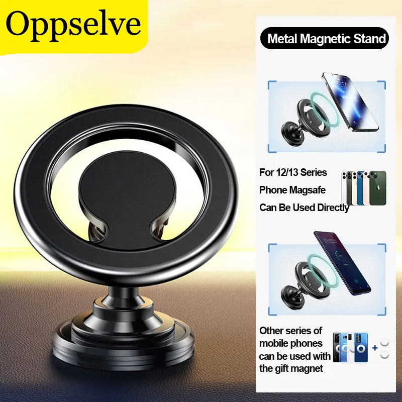 

Luxury Metal Magnetic Car Mount For iPhone 12 13 Pro Max 14 Magsafe Case 360 Degree Rotation Phone Holder For Samsung Xiaomi