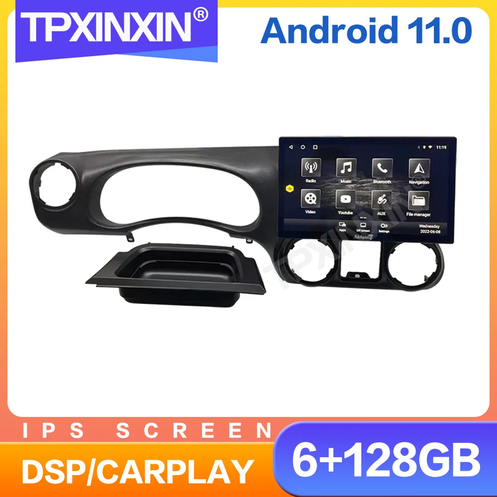 

13.3 Inches Screen CarPlay Android 12.0 Car Radio For Jeep Wrangler 2011-2017 AutoRadio Multimedia Recorder Player Navi GPS Unit