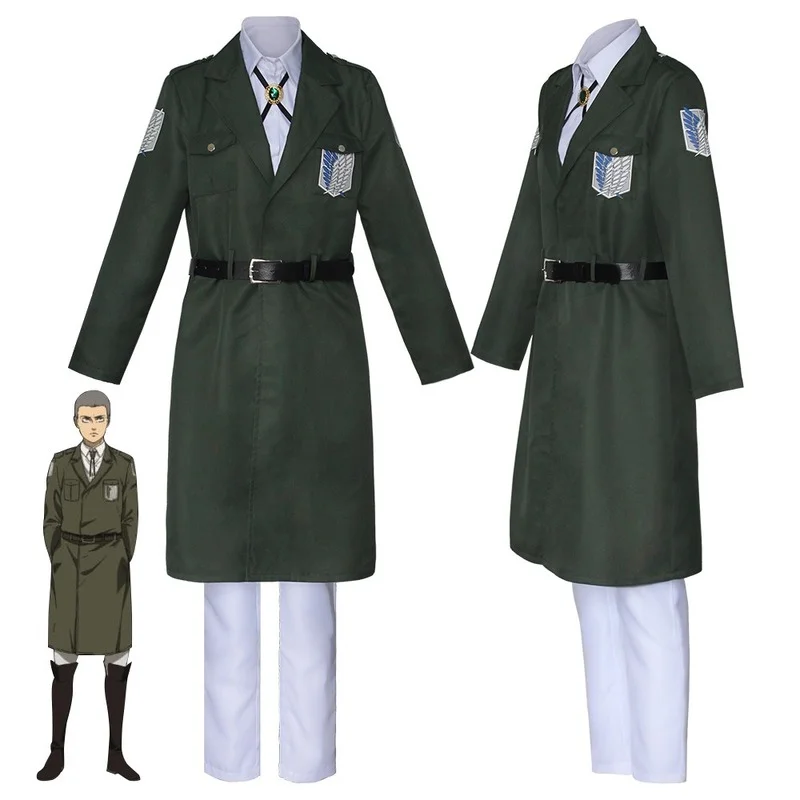 

Attack on Titan Kostuum Japanse Anime Cosplay Costumes Scout Regiment Regiments Pak Jas Overhemd Broek Riem Voor Mannen