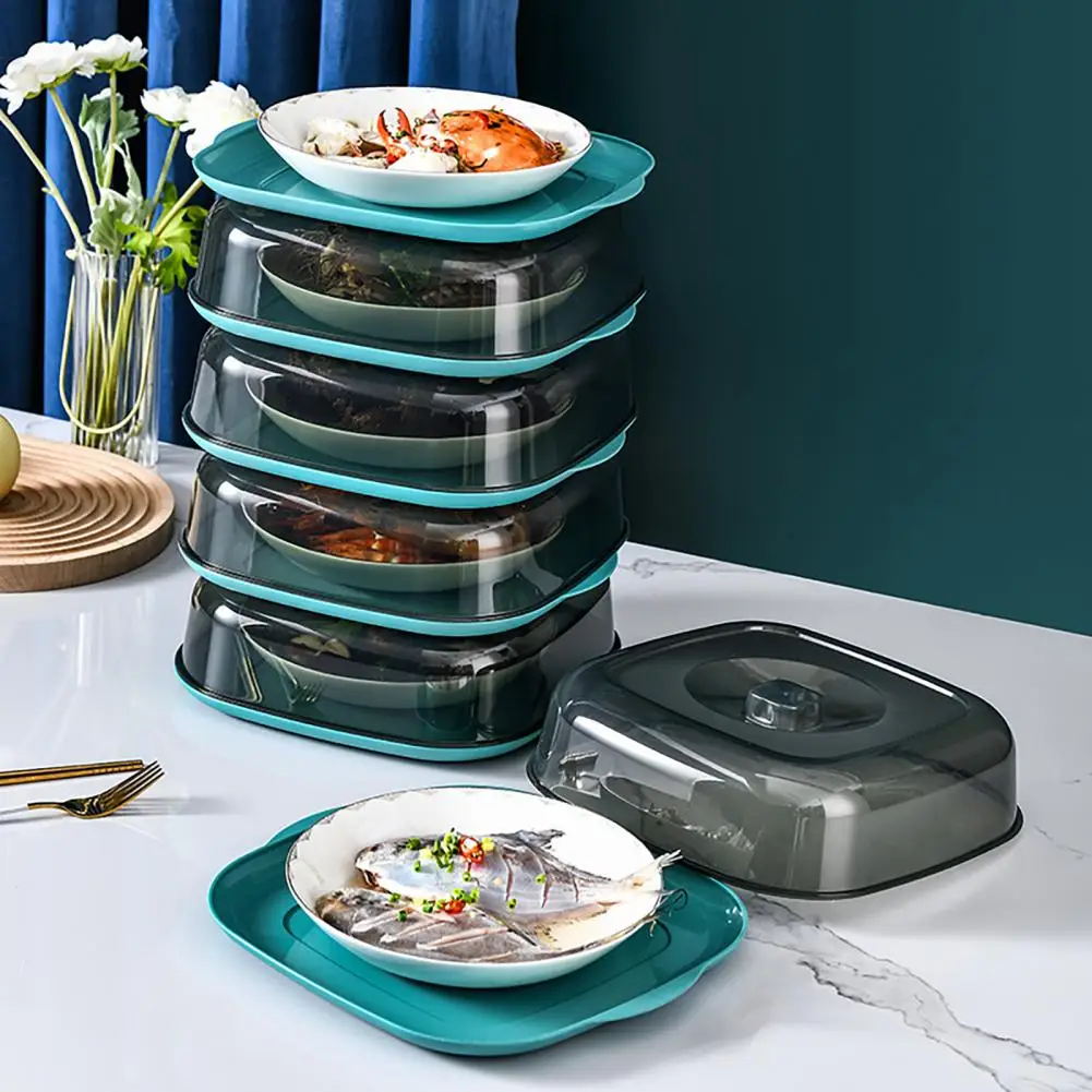 

Vegetable Cover Protective Leftover Food Cover Visible Vegetables Meat Seafood Refrigerator Food Storage Box Dustproof