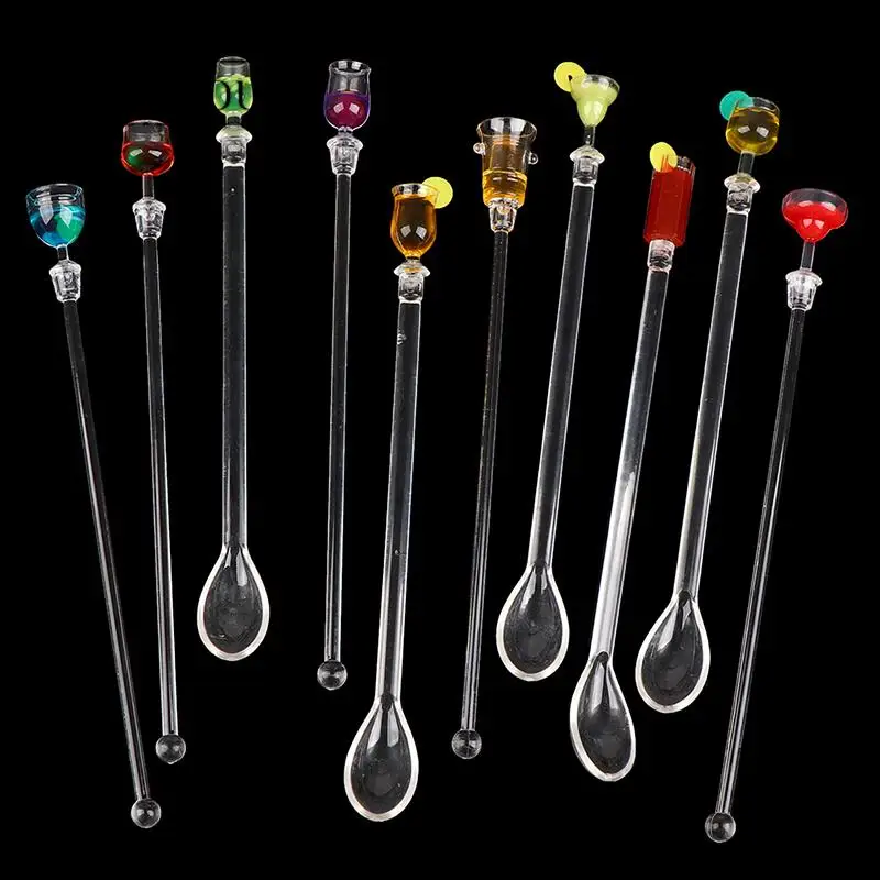 

1Pc Stirring Stick Cute Cocktail Drink Mixer Bar Puddler Muddler Stirring Mixing Sticks Ladle Stirrer Swizzle Sticks 23cm Random