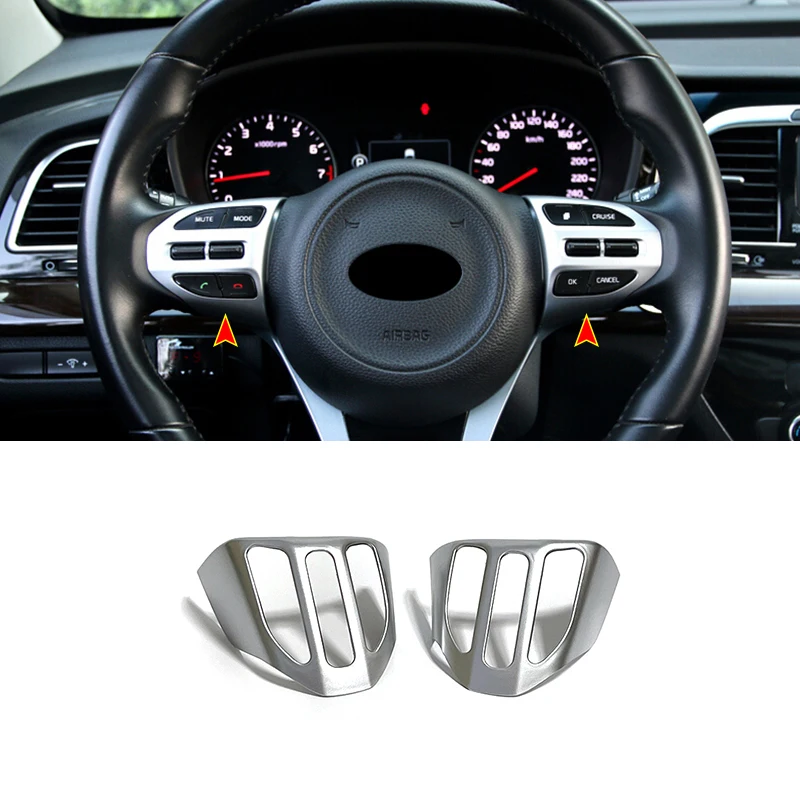 

For KIA Stonic KX1 2017 2018 2019 ABS Matte Car Steering wheel Button frame Cover Trim internal auto accessories car styling