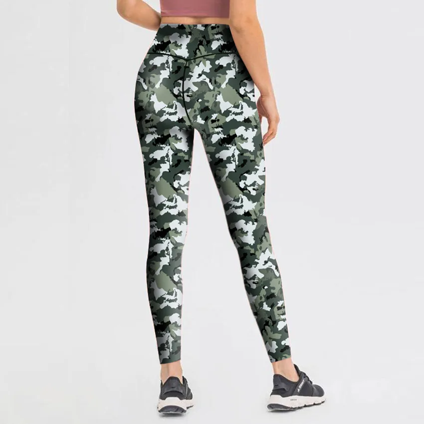 

Print Yoga Pants Camouflage Leggings Sport Women Fitness Workout Running Gym Clothing Nylon High Waist Full Length Sweat Pants