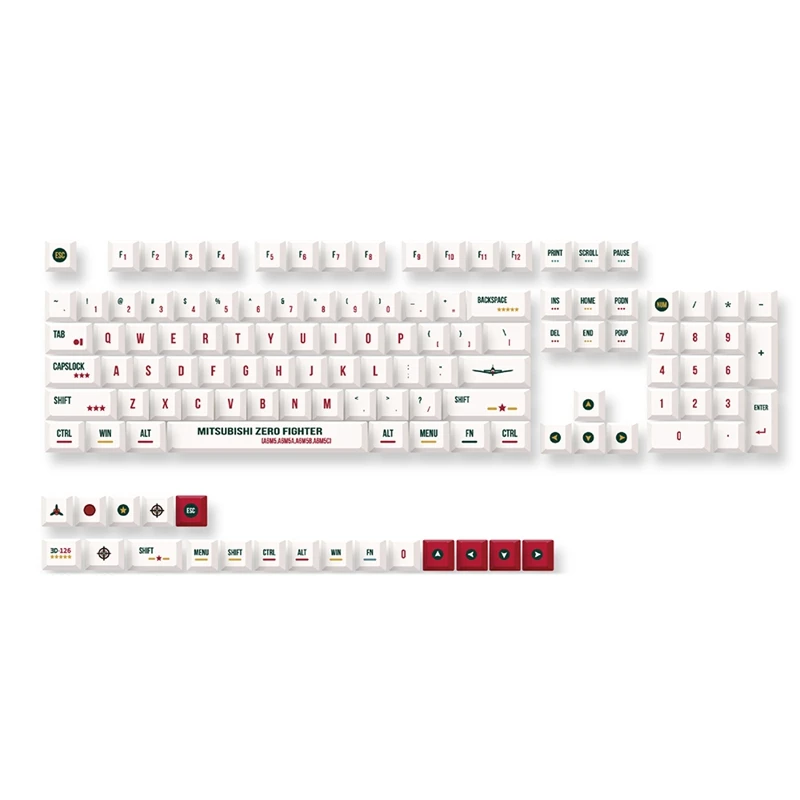 

Колпачки для клавиш PBT с 128 клавишами, в виде вишневого профиля, в минималистическом стиле, подходит для механической клавиатуры