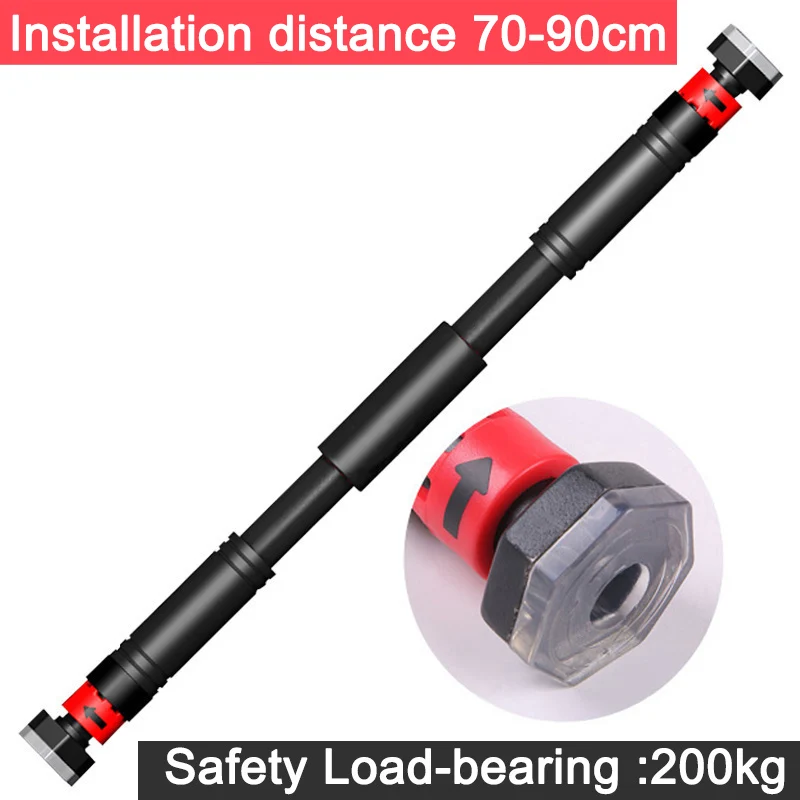 

Дверной горизонтальный выдвижной брусок 65-100 см, домашняя регулируемая длина, тренировочная дверь, ручка для упражнений, спортивное оборудо...