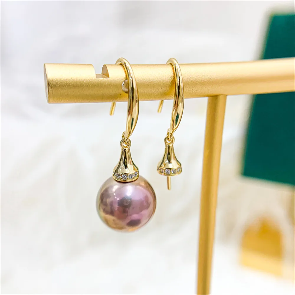 

S925 Sterling Silver Pearl Beads Stud Earrings Setting Base Diy Jewelry Making Findings&Components