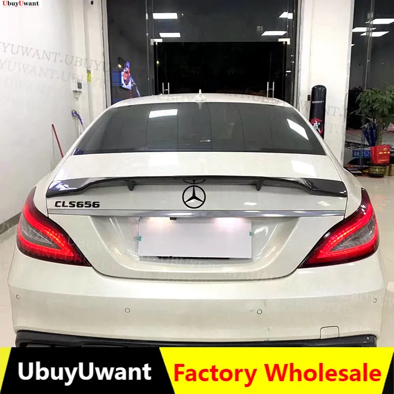 

For Mercedes CLS Class CLS 260 300 350 W218 Spoiler Carbon Fiber Rear Trunk Spoiler Wing R Style 2011 2012 2013 2014 2015 2016