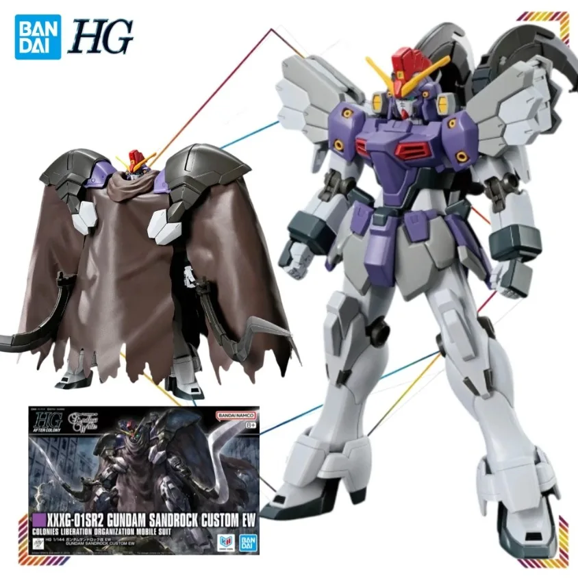 Фото BANDAI SPIRITS HGAC 1/144 XXXG-01SR2 Gundam Sandrock Custom EW: Коллекционная модель-конструктор аниме-робота Гандам Винг, подарки для фанатов №2