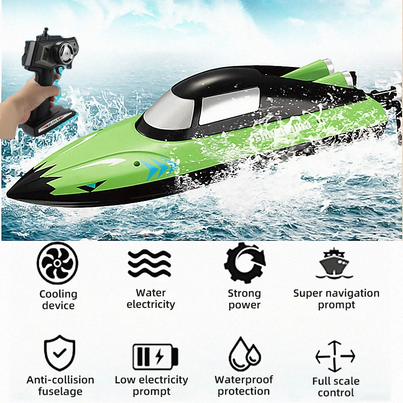 Enlarge Boats RC Speedboat 2.4G Remote Control Boats 25KM/H High-speed Boat Wireless Waterproof Electric Ship Model Men's Children's Toy