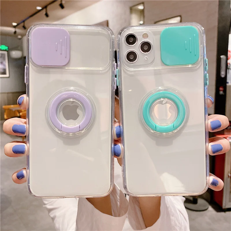

luxury Phone Case For iPhone 11 12 13 Pro Max Mini X XR Plus SE2022 Soft Bumper Clear Back Camera Lens Protect Ring Holder Cover