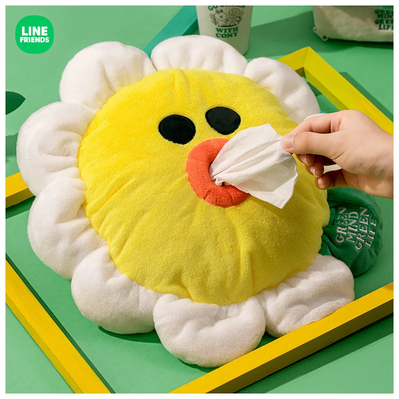 

Линия друзья зеленая серия Коричневая Салли плюшевая кукла коробка для салфеток кавайный аниме мультфильм спальня офис Настольный Декор и...