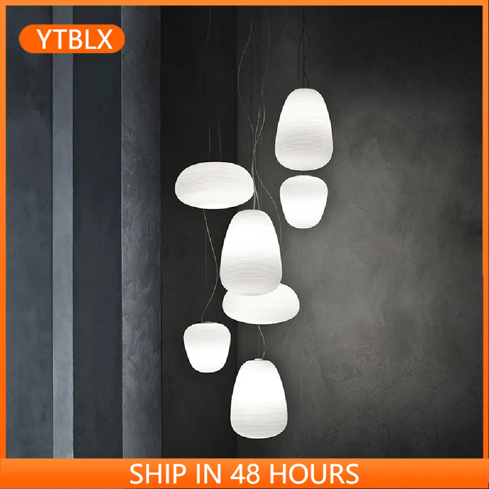 

Modern Creative Lantern Pendant Lights Denmark Living Room Dining Room Bedroom Stairs Clothing Store Cocoon Glass Hanging Lamp