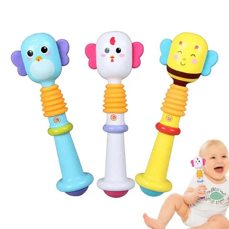 

Игрушка-погремушка для младенцев, погремушка-погремушка, мультяшное животное, погремушка для рук, игрушка для новорожденных, случайный сти...