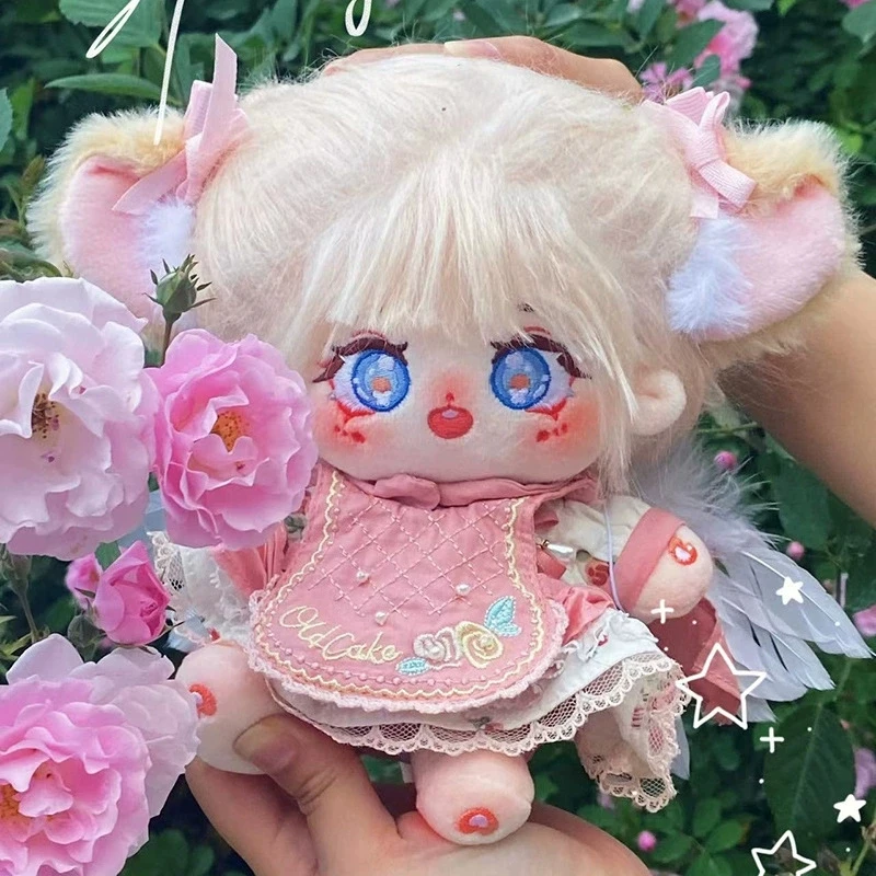 

Rose Nini With Beast Animal Ears No Attribute 20cm Plush Doll Body Plushie Toy Kawaii Children Birthday Gift Kpop