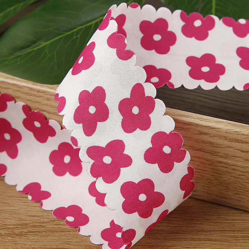 Kewgarden 1 &quot1 5&quot 25 мм 38 Цветочные волнистые края ленты DIY бантик для волос