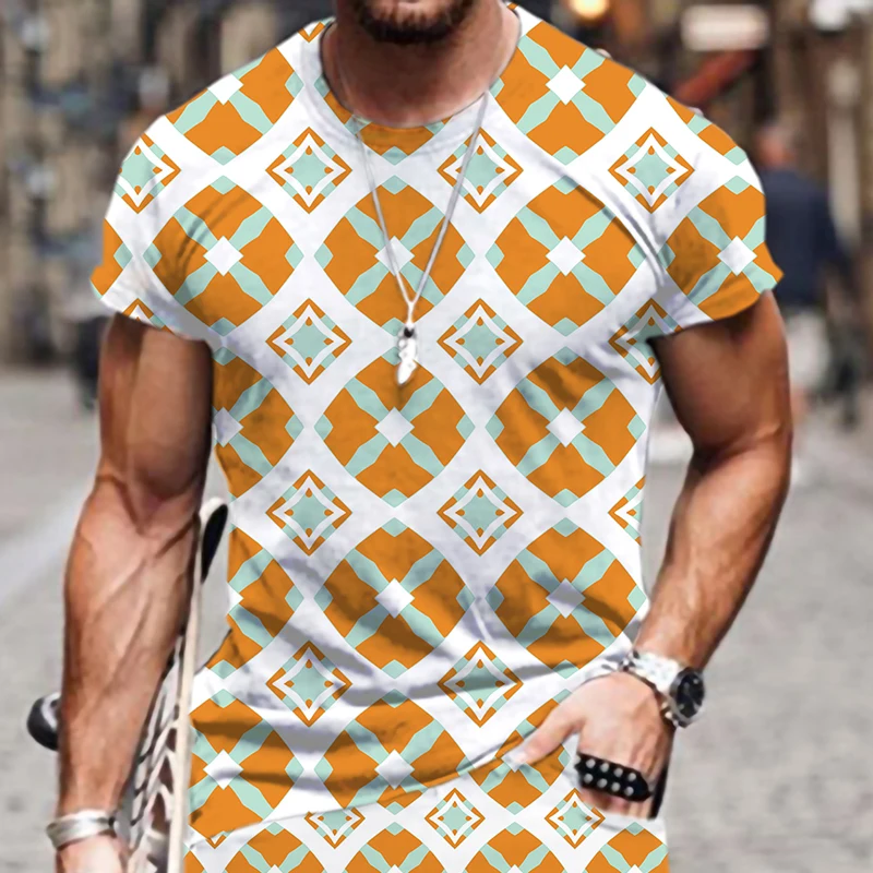 

Men T-shirt Cool Retro Personality Harajuku Casual Tees Style Hip Hop Oversized 3D Print Short Sleeve Breathable Funny Fashion