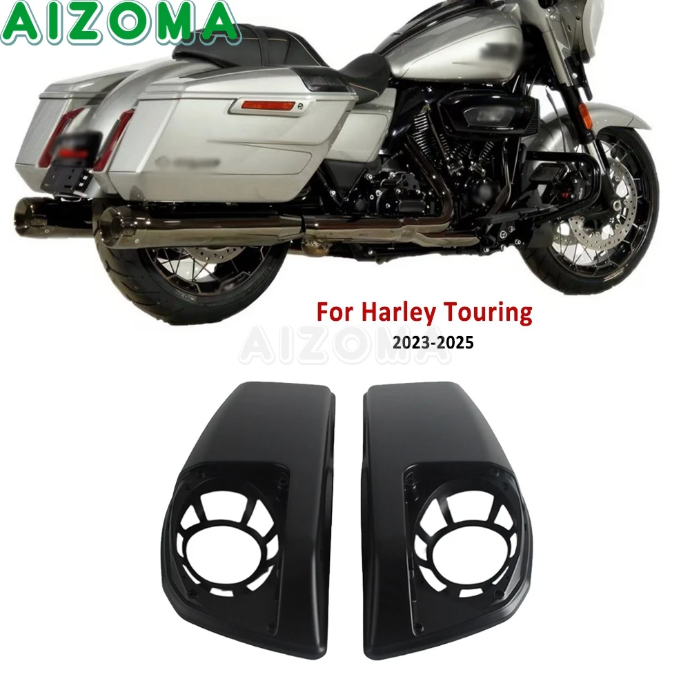 Фото Мотоциклетная седельная сумка, крышка динамика для Harley Touring Road Glide FLTRX CVO FLTRXSE ST FLTRXSTSE Street Glide 2023-2025, АБС-пластик №2
