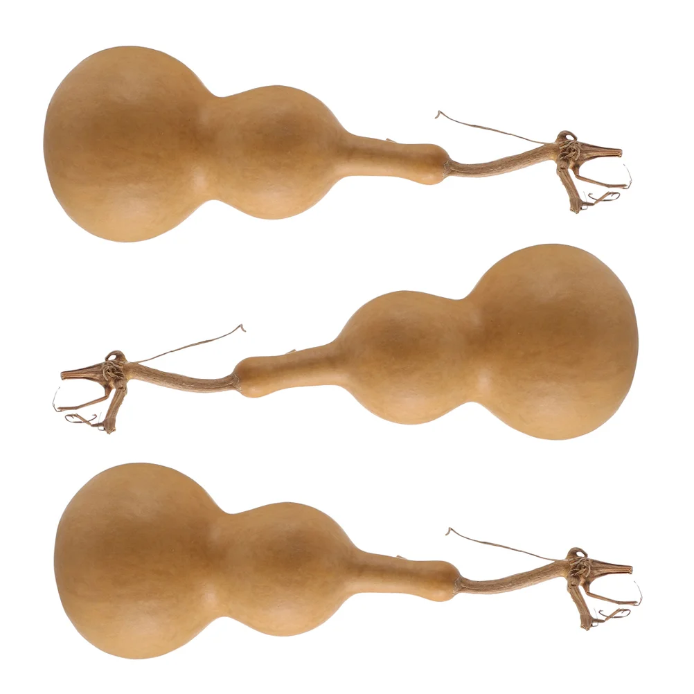 

3 Pcs Home Decoration Gourd Sculpture Ornaments Chinese Bottle Water Desktop