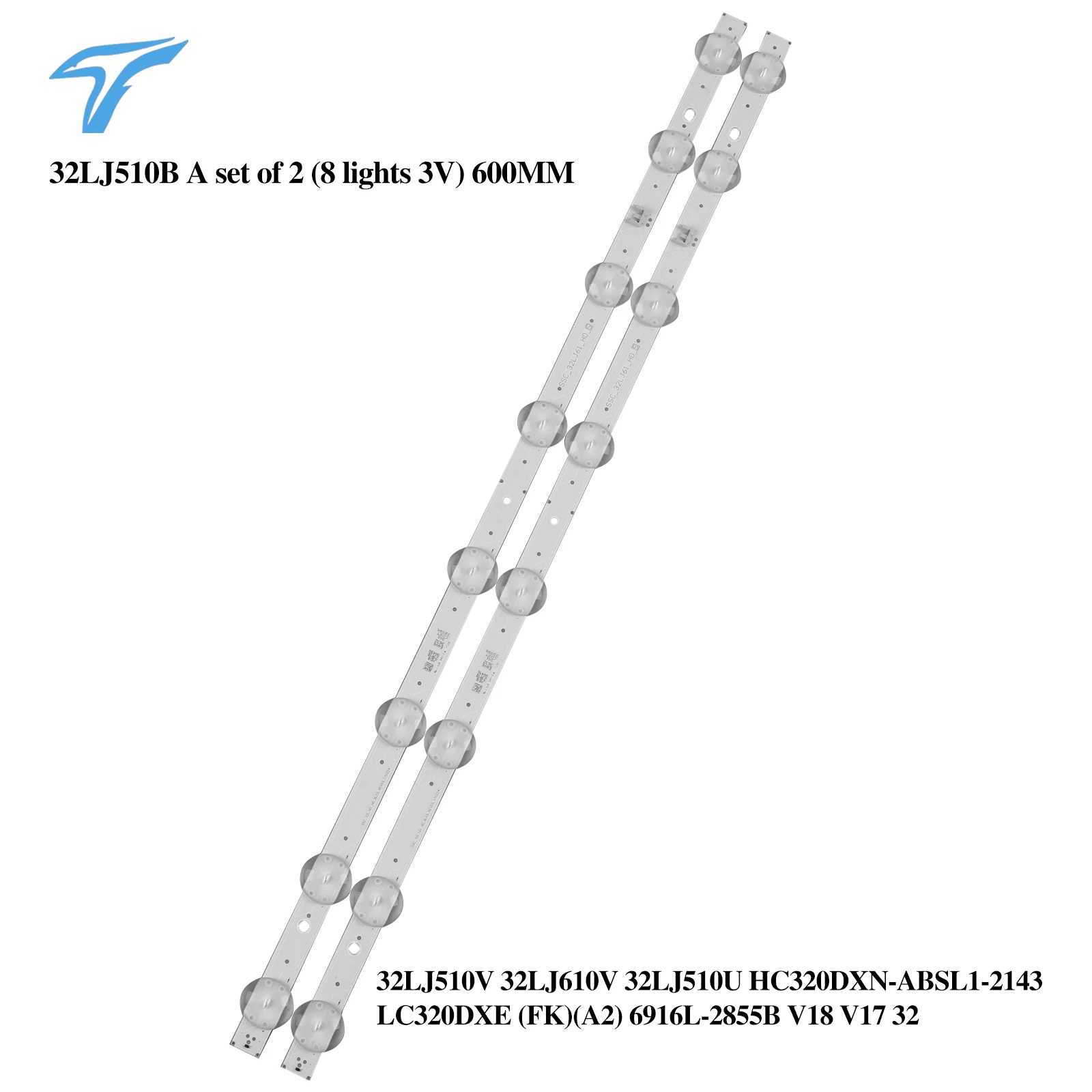 

Светодиодная лампа для подсветки, 2 шт., лампа для подсветки 32LJ510V 32LJ610V 32LJ510U HC320DXN-ABSL1-2143 LC320DXE (FK)(A2) 6916L-2855B V18 V17 32