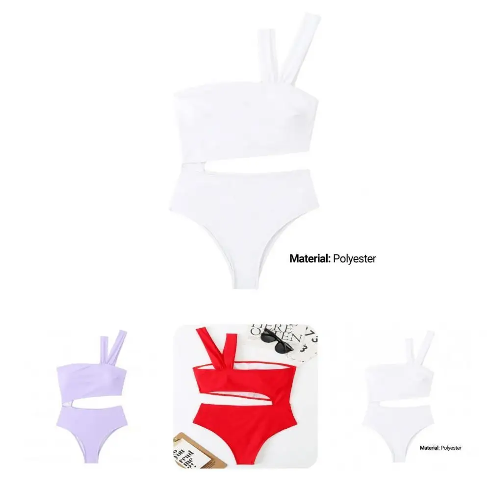 

Fashion Swimsuit One-piece Patchwork Swimwear Sexy Wrap Bathing Suit