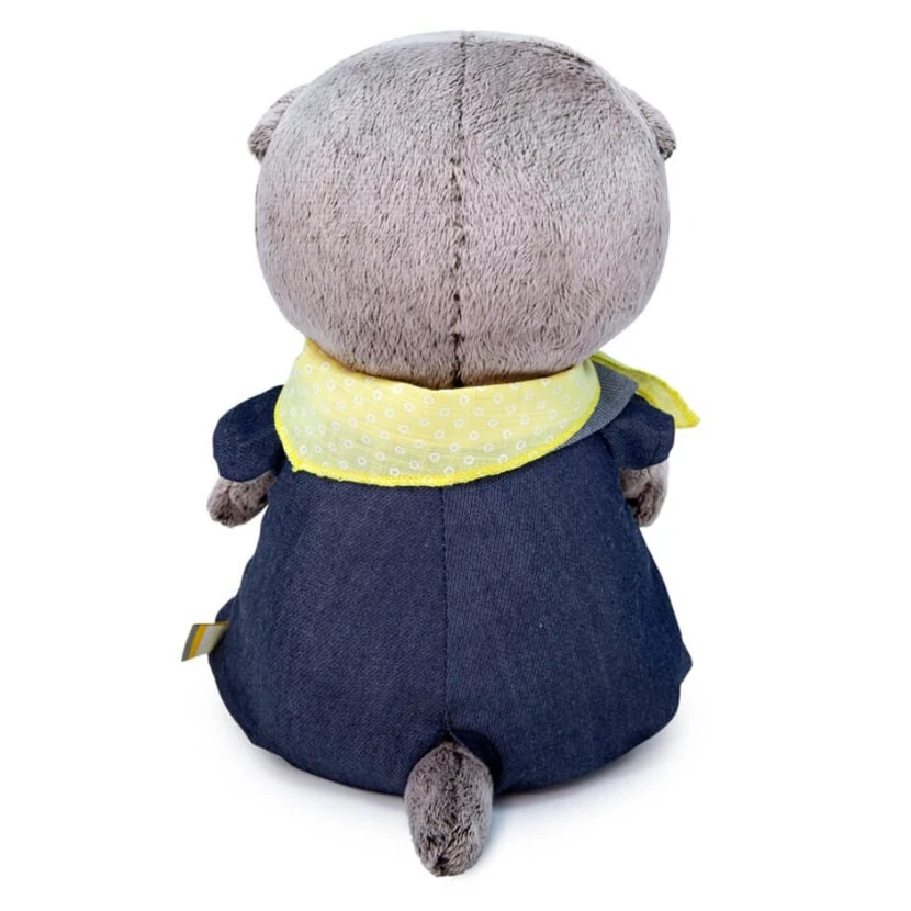 Мягкая игрушка Басик BABY в джинсовом комбинезоне оригинальный BUDI BASA 20см |