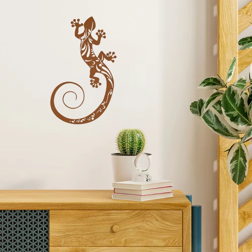 Металлическая 3D ящерица настенный Декор для дома гостиной спальни офиса