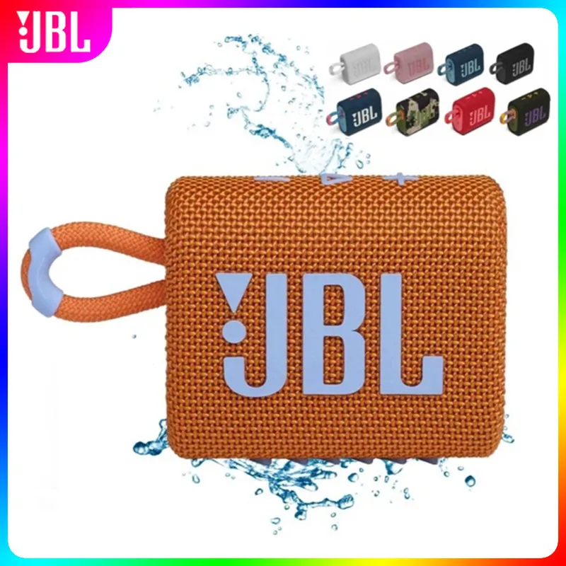 100% Original JBL GO 3 GO3 Wireless Bluetooth Speaker Subwoofer Outdoor Speaker IP67 Waterproof Mini Speaker Bass Sound 10 Color