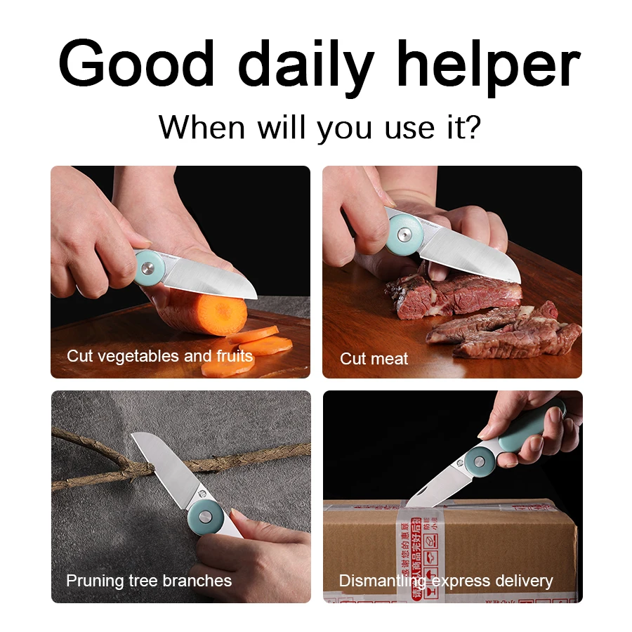 YingQu CP58 Складной нож Нож из нержавеющей стали Пищевая ручка АБС-пластика