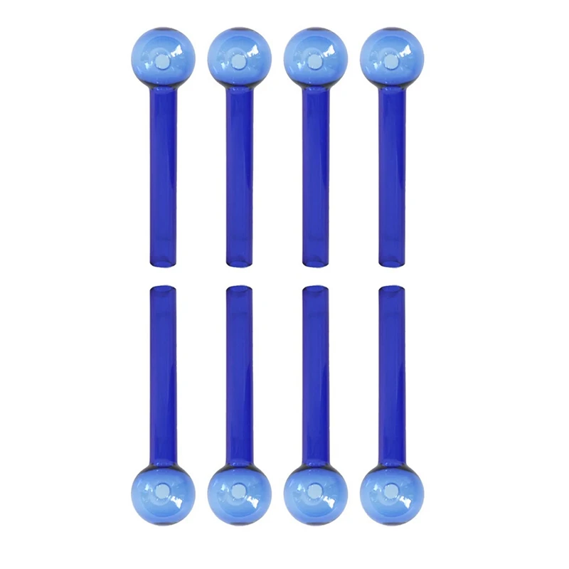 

8 Pieces Blue Round Head Glass Burner