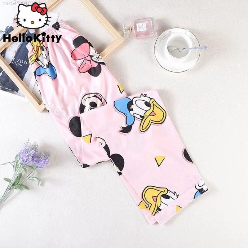 

Брюки Pj женские летние розовые с Микки Маусом