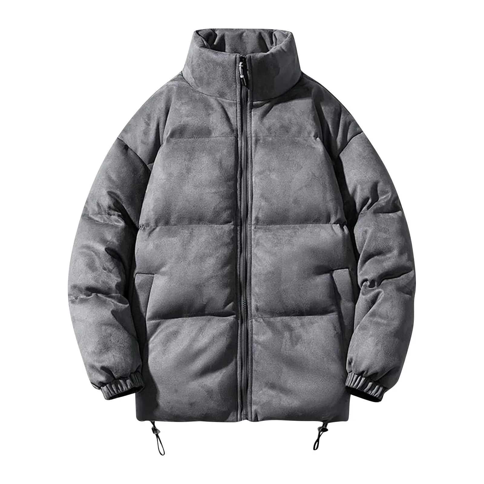 

Male Winter Coat Parkas Outerwear Japanese Style Solid Stand Collar Loose Bread Jacket Coat Cardigan Casual Jackets For Men