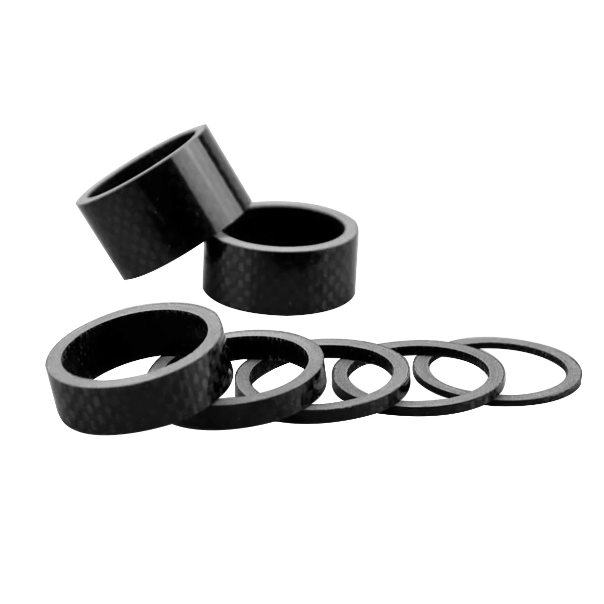 

7 Pcs/set Mountain Bike Headset Spacer MTB Road Cycling Bike Carbon Fiber Headset Spacer Bicycle Accessory