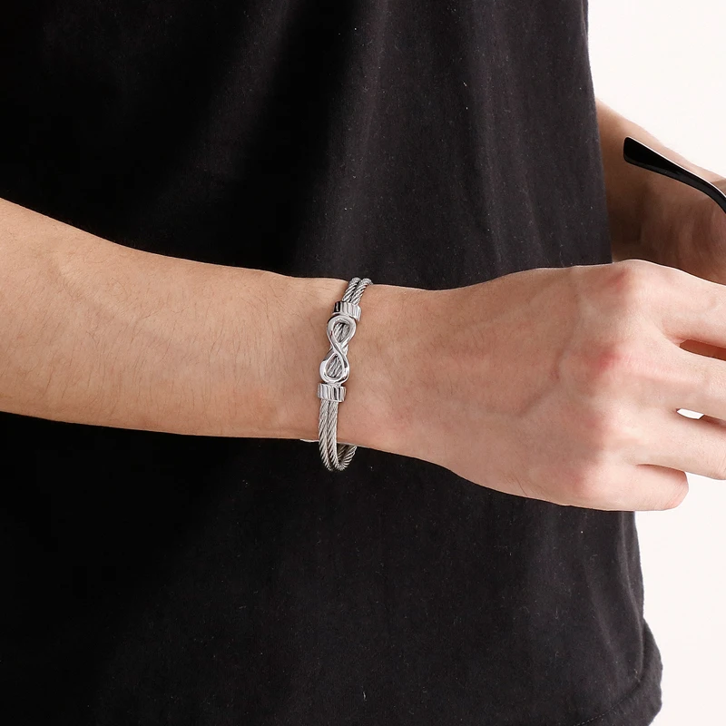 KALEN символ бесконечности хип-хоп рок для мужчин нержавеющая сталь винтажные