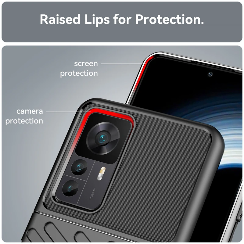 For Mi 12T Pro Case Cover Xiaomi Mi 12T Pro Capas Armor Silicone Phone Back TPU Shockprook Bumper Cover For Mi 12T Pro Fundas
