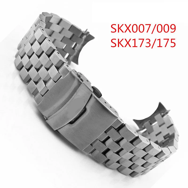 Изогнутый ремешок для Seiko SKX007/009 SKX173/175 сменный 20 мм 22 универсальный браслет из
