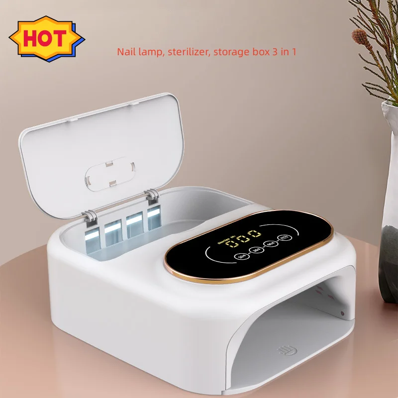 

Новая лампа для ногтей дезинфекция коробка для хранения Интегрированная машина УФ стерилизация Бытовая УФ фототерапия аппарат подарок