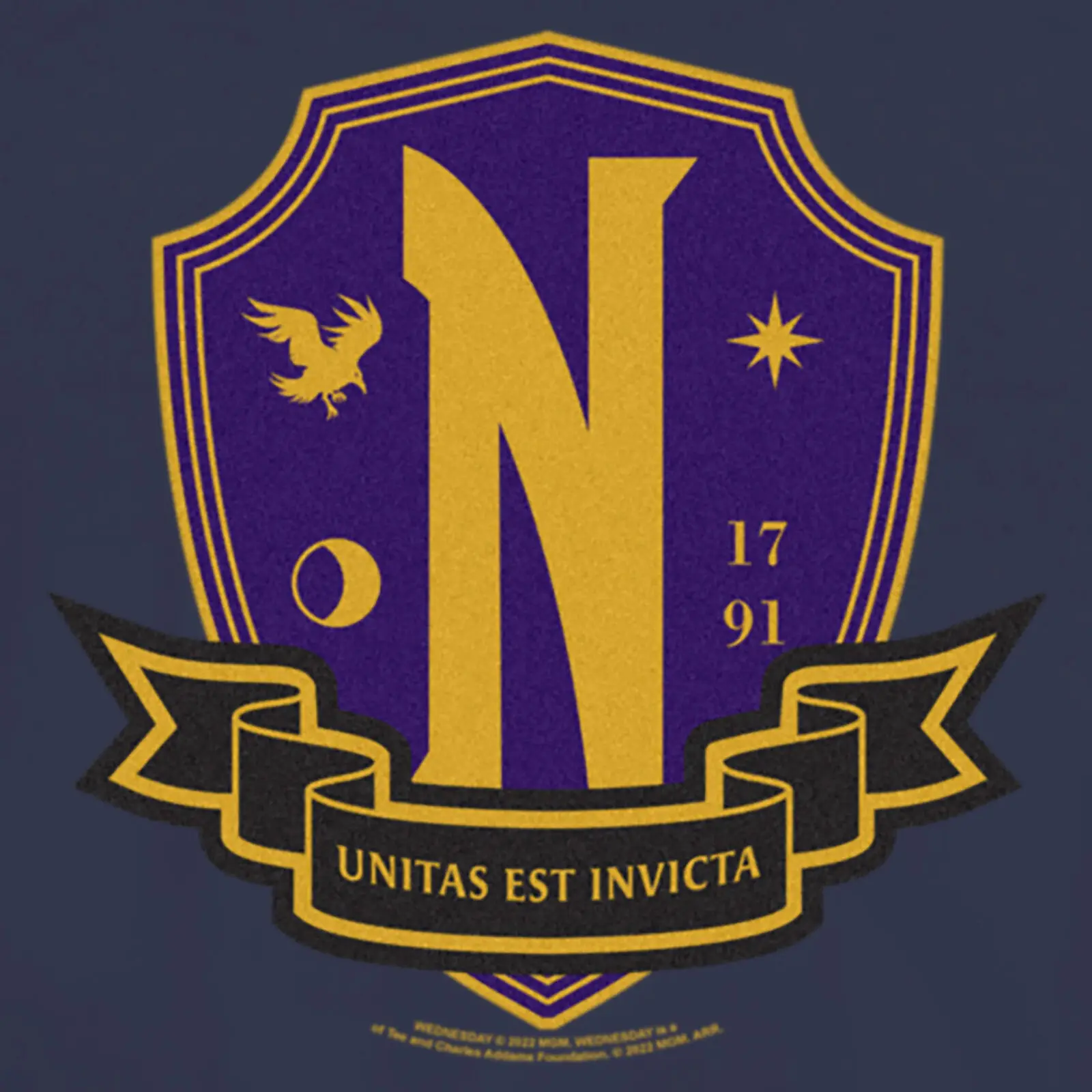 Футболка с гербом Nevermore Academy Junior's Wednesday