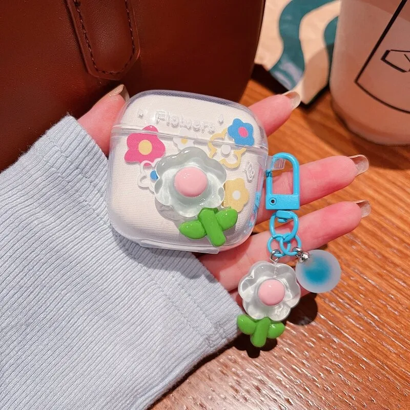 Фото Милый чехол для наушников Star Flower для Honor Earbuds 5E, чехол для беспроводных Bluetooth-наушников с брелоком №4