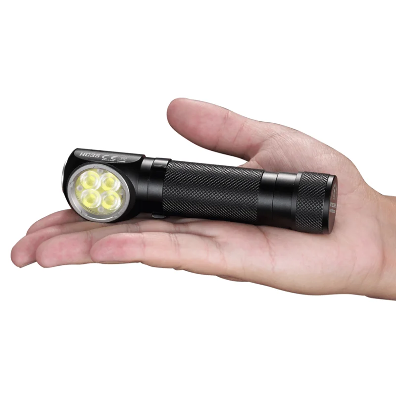 Скидка NITECORE HC35 USB Перезаряжаемый Фонарик L-shpe налобный фонарь 2700 люмен металлический магнитный прожектор, аккумулятор 21700 4000 мАч