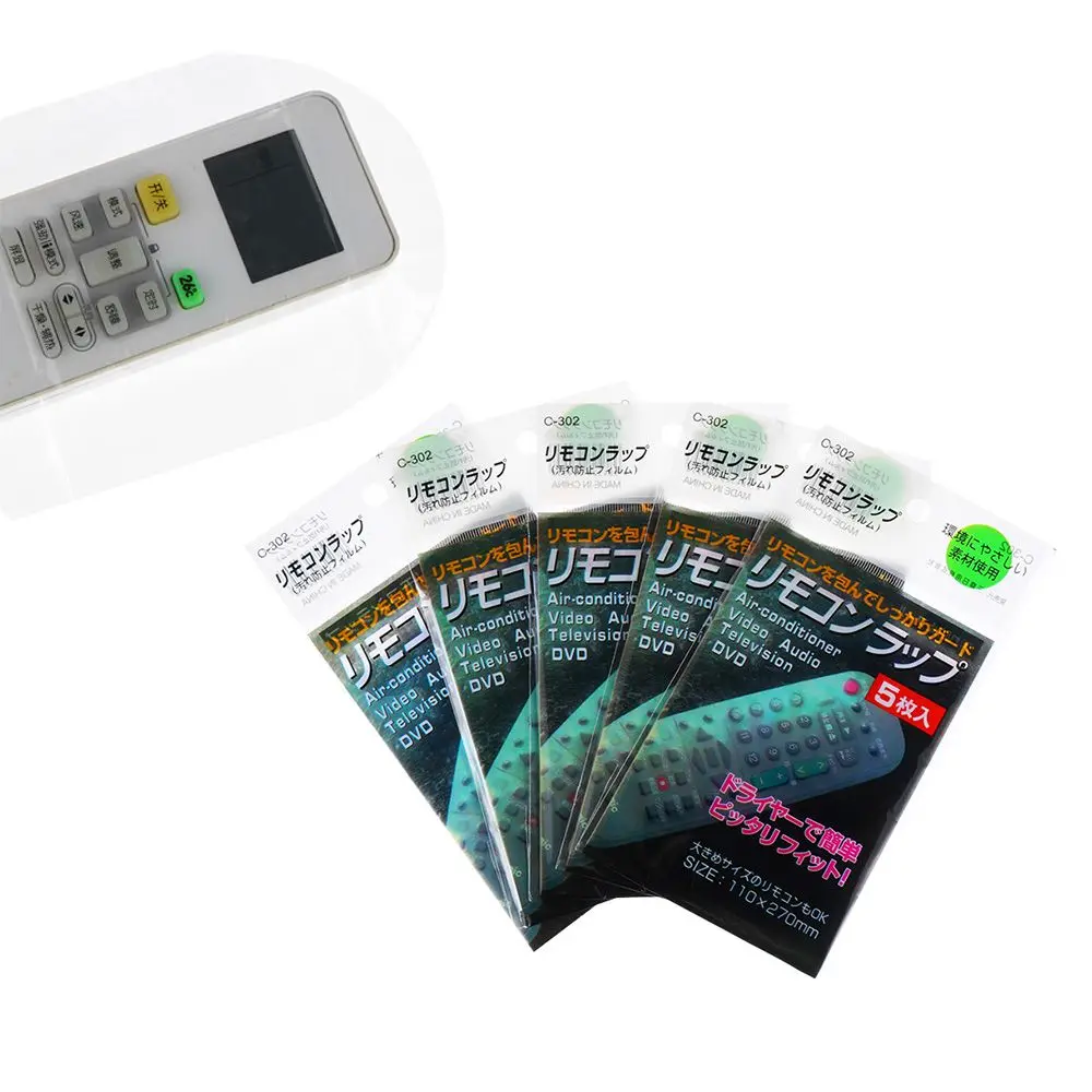 

25Pcs Case Protector Waterproof TV Remote Control Cover Heat Shrink Film Protector Cover Air Condition Remote Control Protector