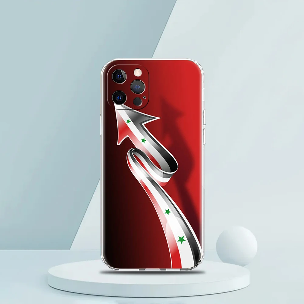 Мягкий прозрачный чехол для телефона с сирийским флагом iPhone 13 12 11 Pro Max X XR 8 7 Plus SE 2020