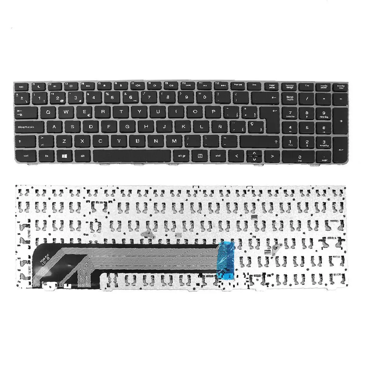 

New Spanish Layout Keyboard For HP Probook 4535S 4530S 4730S SILVER FRAME BLACK SP