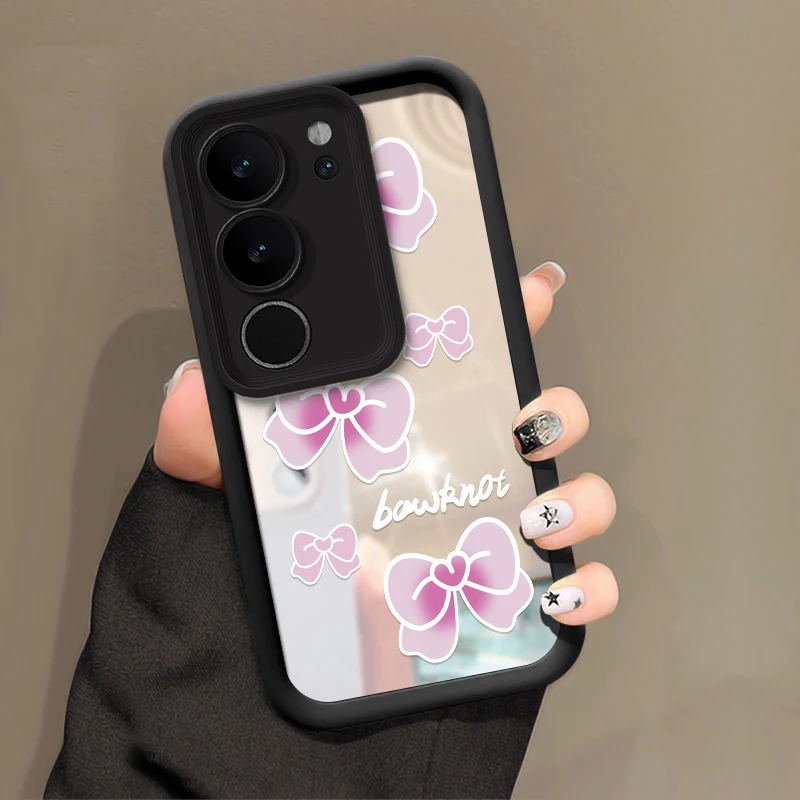 Корейский милый чехол с бантом для Xiaomi Poco C75 C65 C61 C55 C40 C31 противоударный защитный