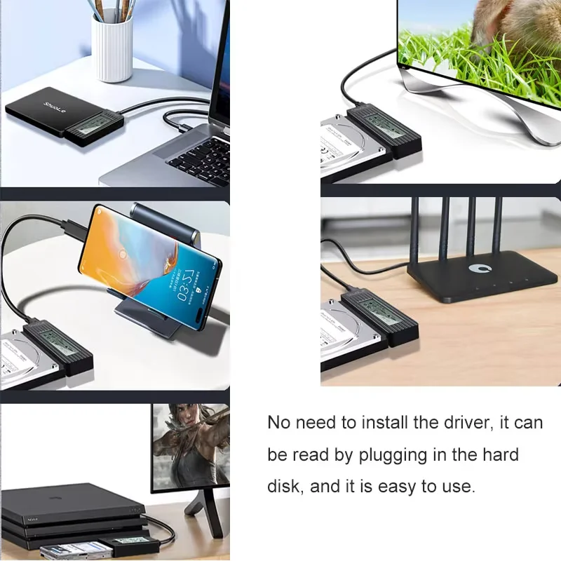 Фото Кабель-переходник KEBIDU USB-SATA, USB 3.2/3.0 на SATA, для 2,5-дюймовых SSD/HDD, внешние аксессуары №4