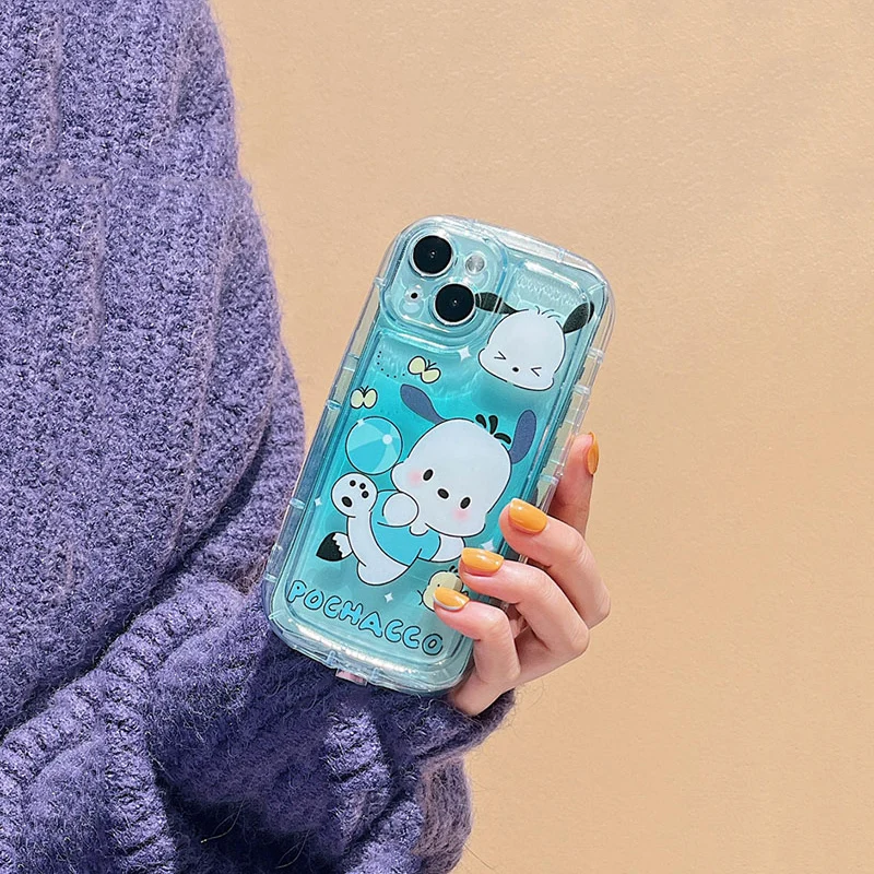 Симпатичный чехол Sanrio Hello kitty с героями мультфильмов Kuromi Melody для iPhone 15 12 13 Mini 14 Pro Max